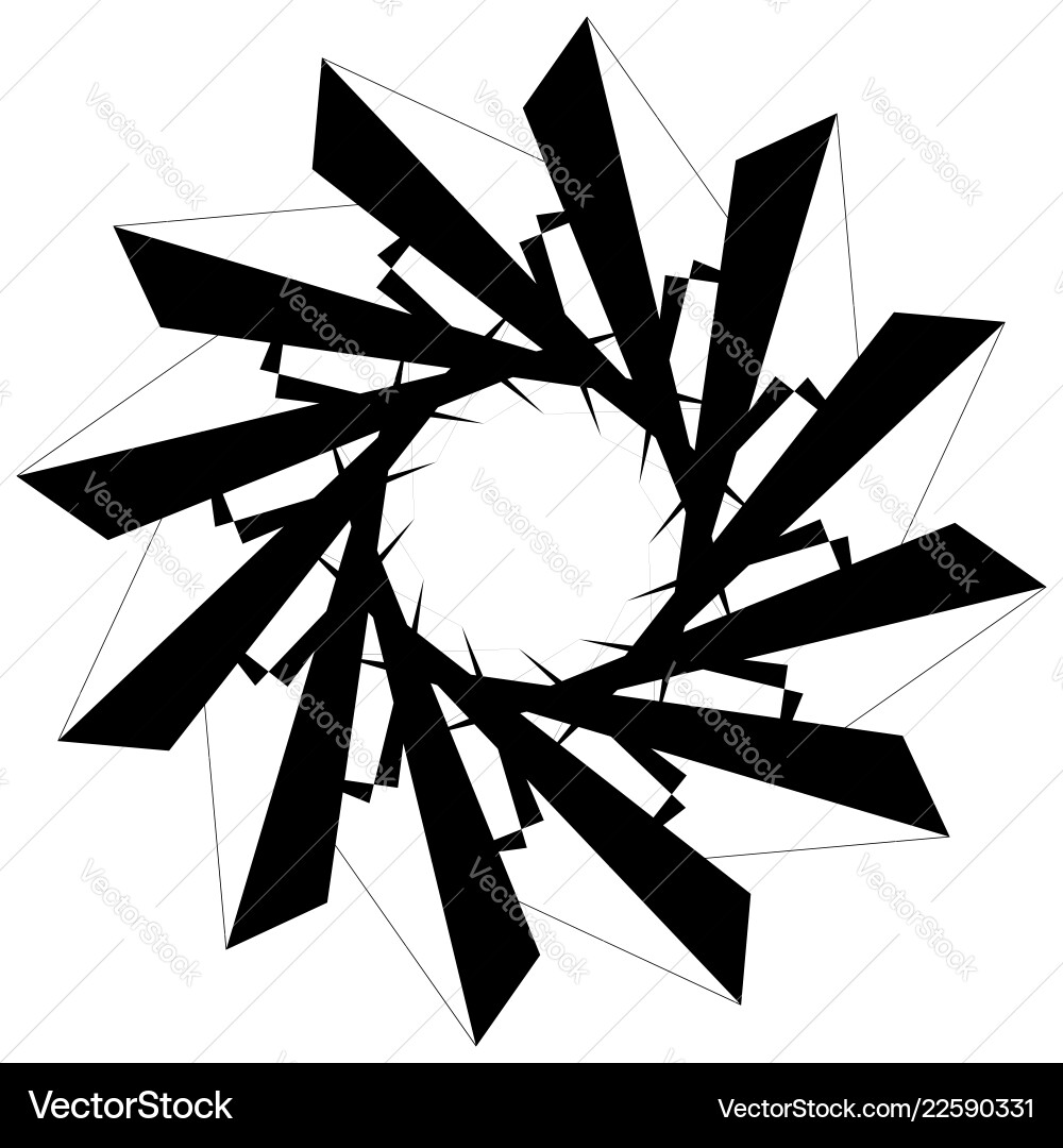 Circular geometric element rotating shapes forms Circular geometric element rotating shapes forms vector image