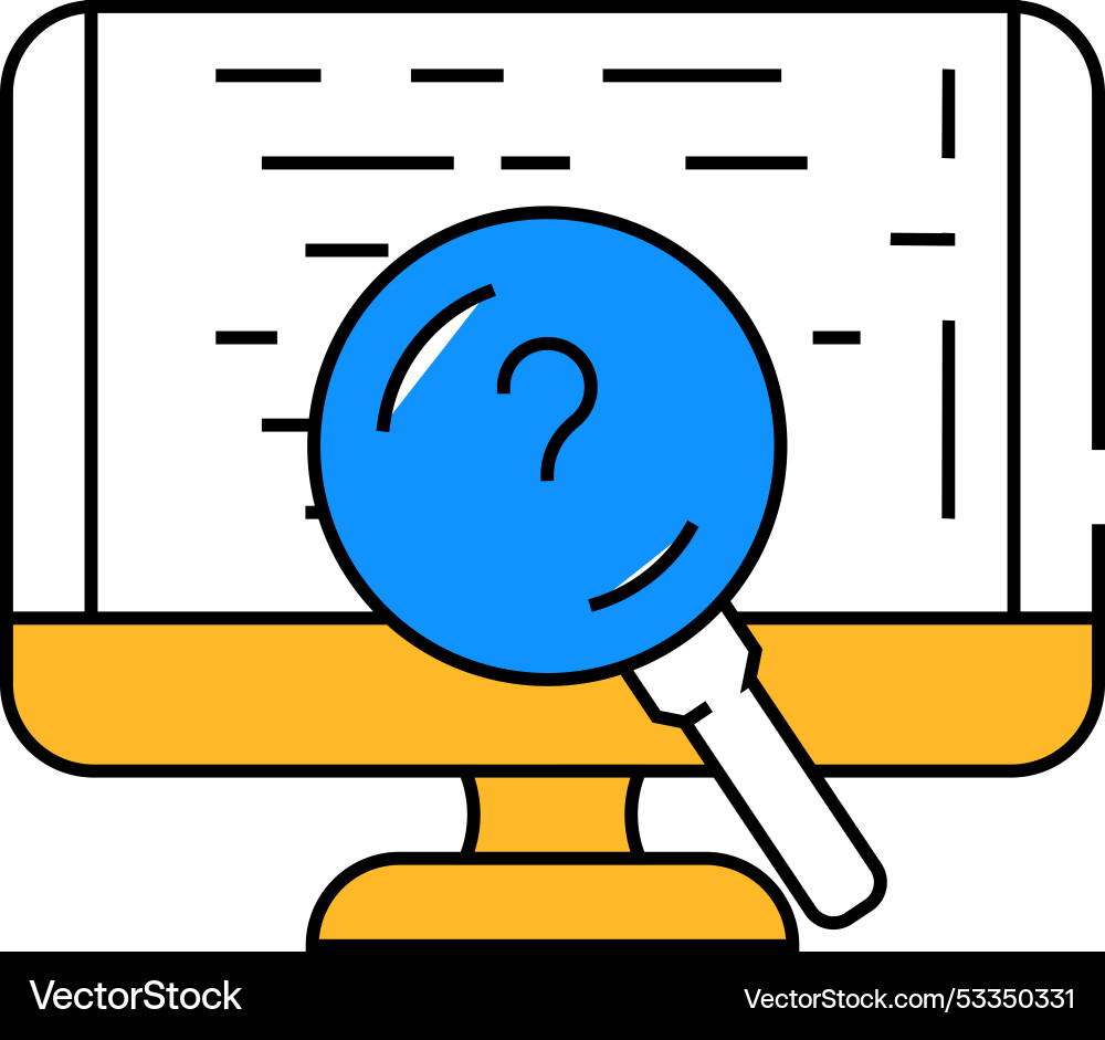 Code review software icon color Code review software icon color vector image
