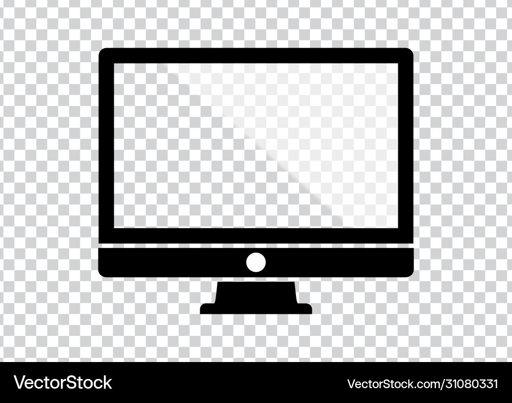Computer display monitor icon vector image