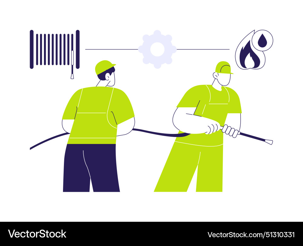 Fire hose abstract concept Royalty Free Vector Image