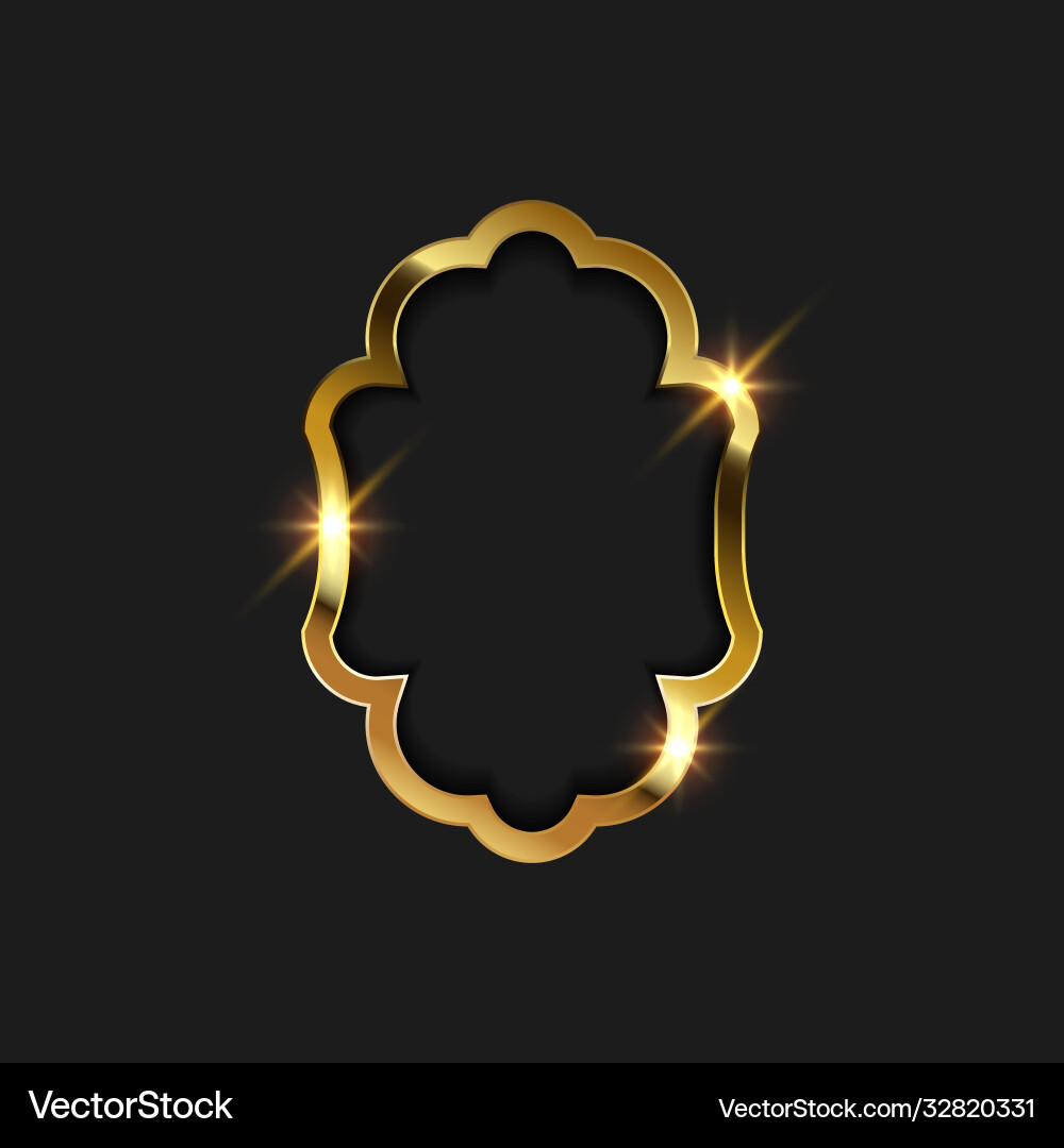 Gold frame design Royalty Free Vector Image - VectorStock