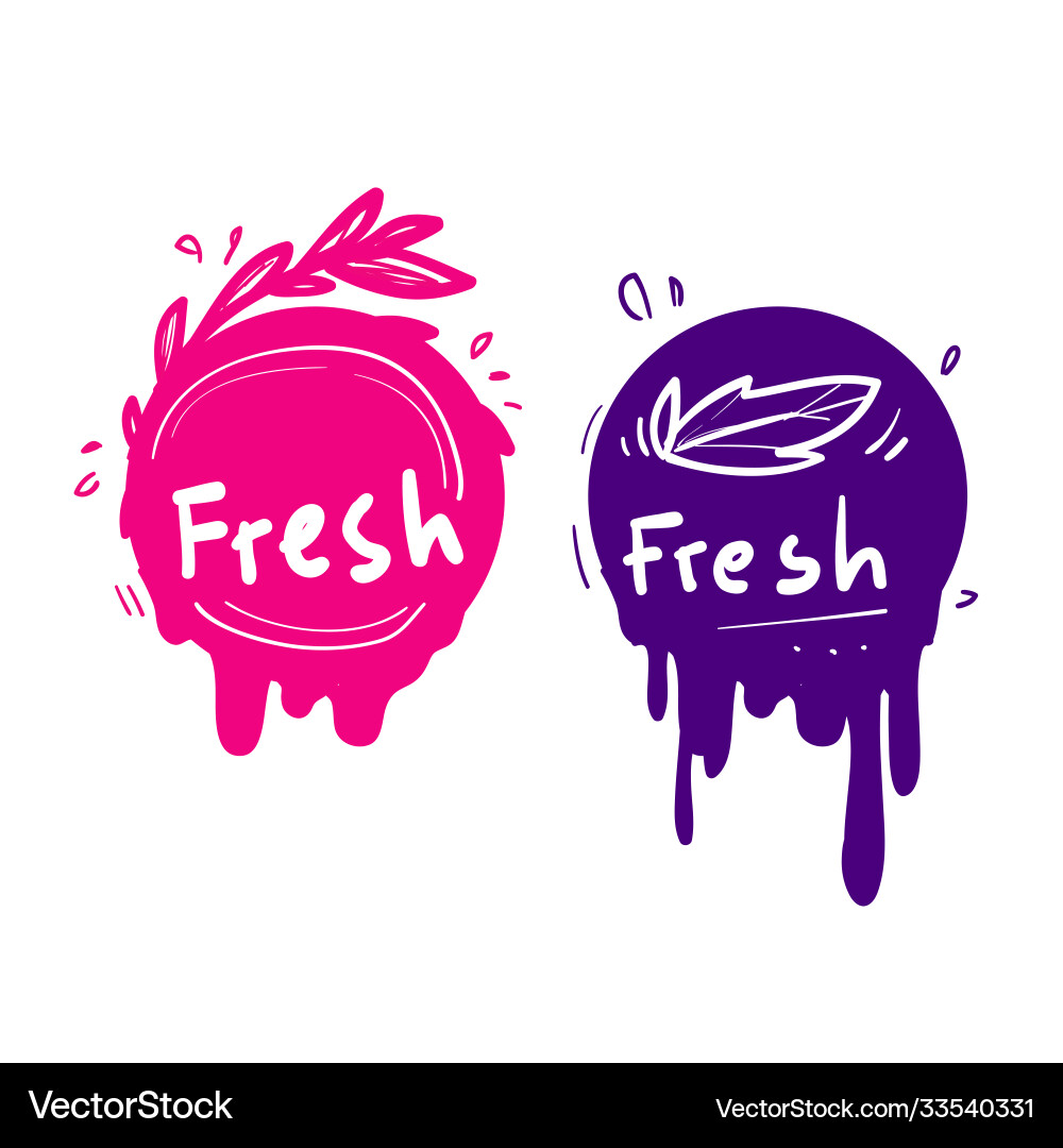 Hand gezeichneter Doodle-Saft frisches Label Frucht Ikone Hand gezeichneter Doodle-Saft frisches Label Frucht Ikone vektorbild