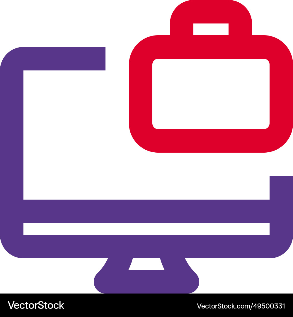 Important document stored in laptop folder vector image
