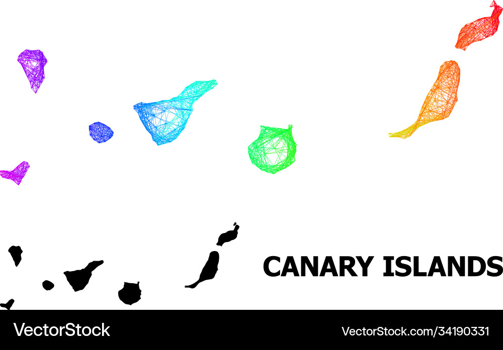 Linear map canary islands with spectrum vector image