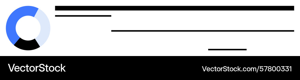 Minimal circular chart with horizontal lines vector image