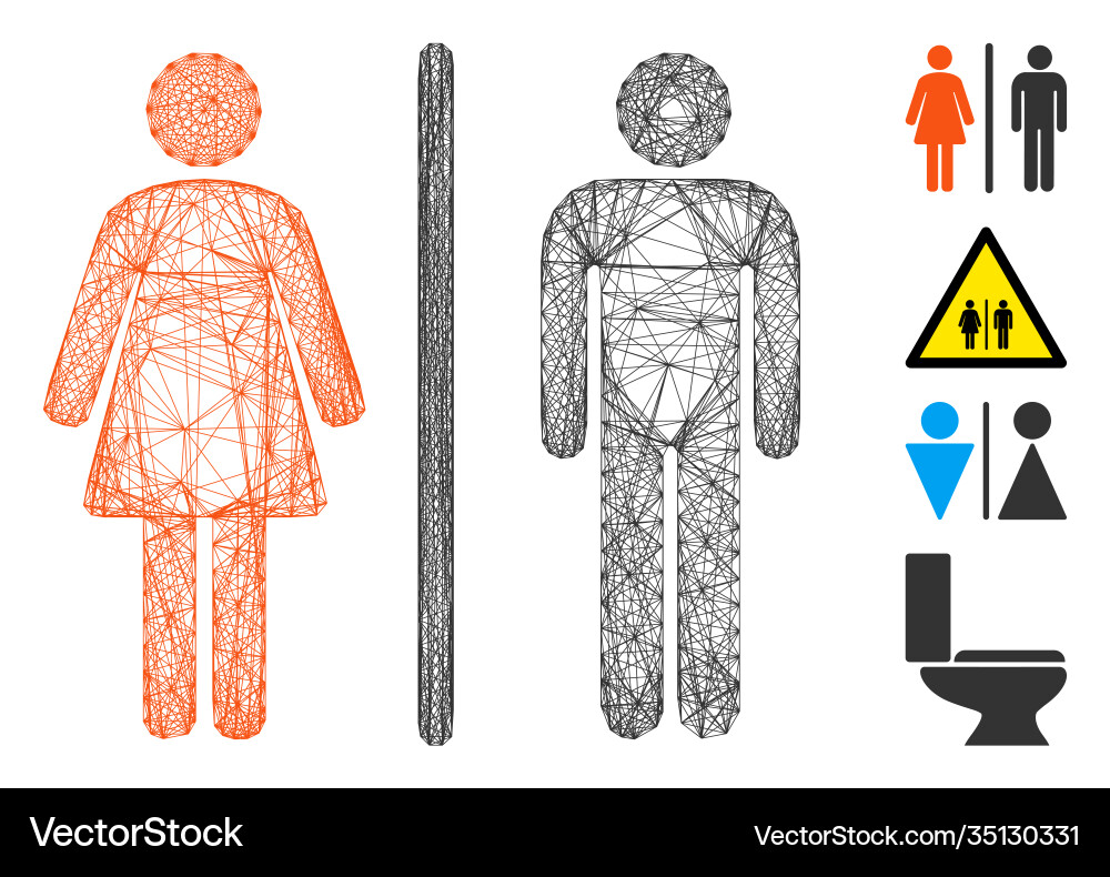 Network wc mesh Network wc mesh Vector Image