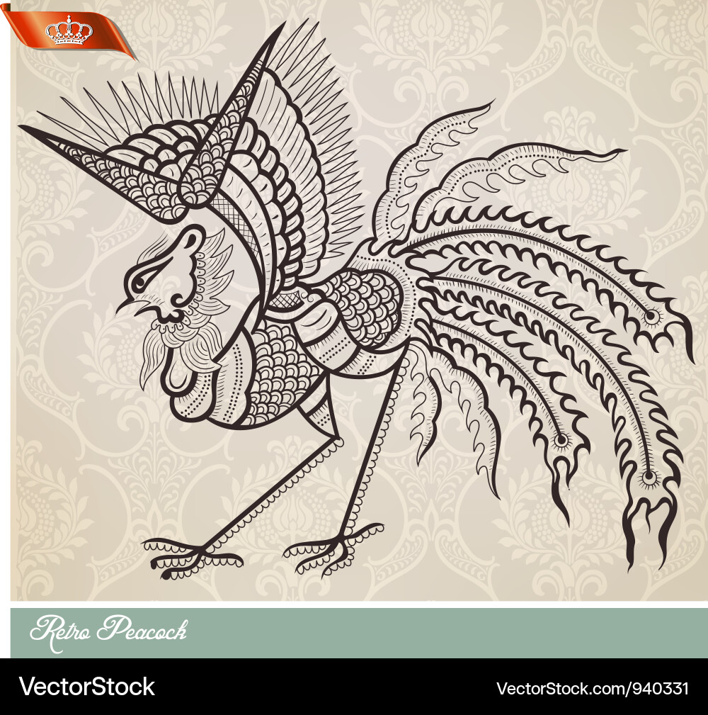 Peacockjava resize Vector Image