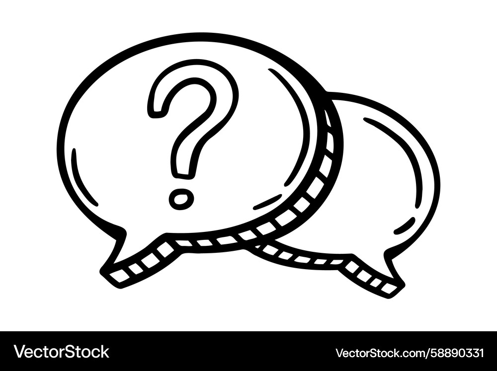 Question Mark Speech Bubble Vector Image