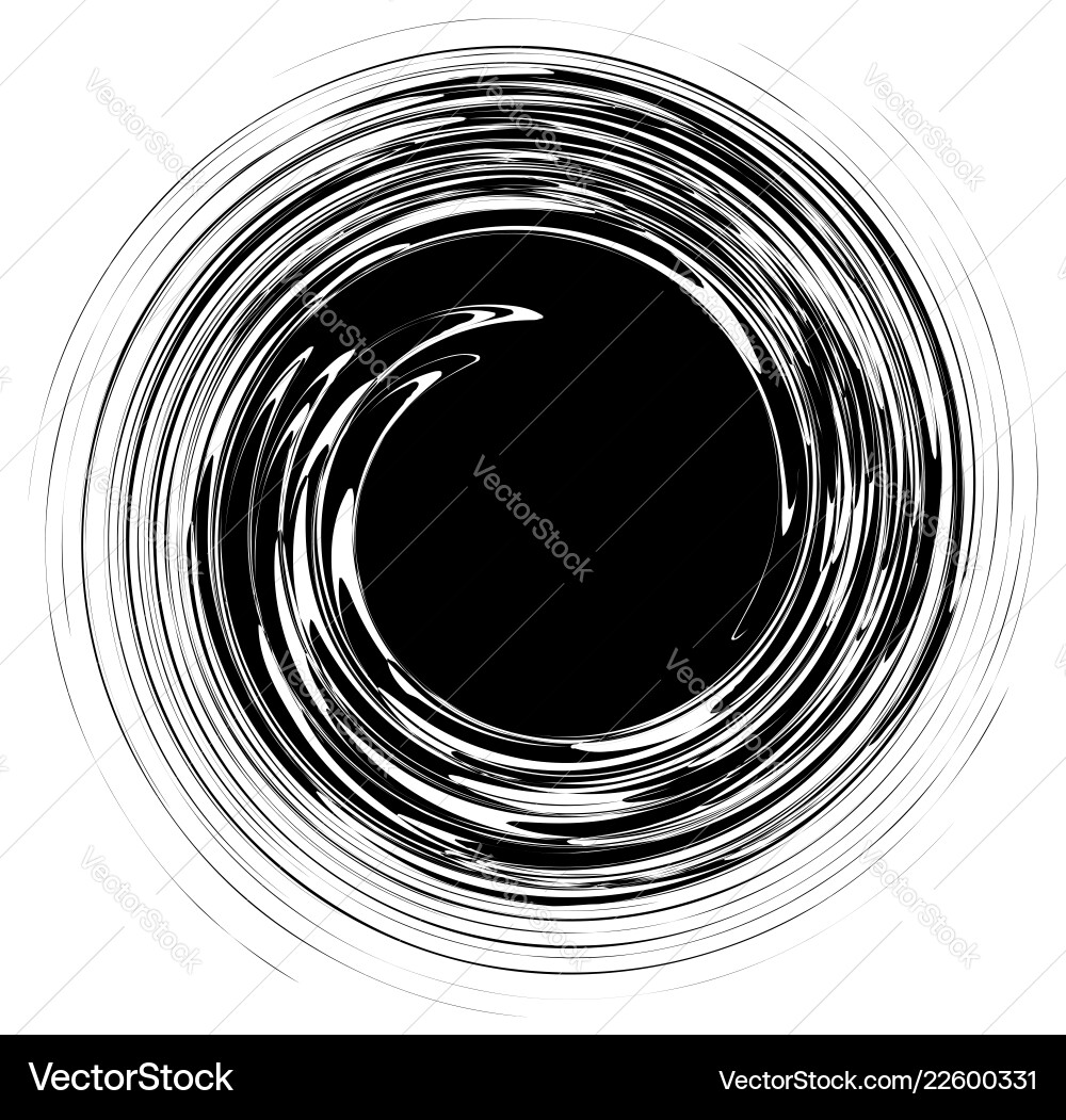 Radial lines with rotating distortion abstract Vector Image