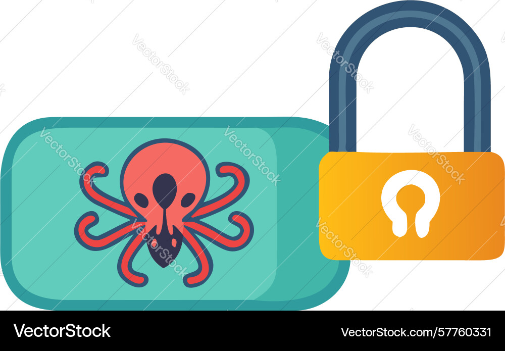 Secure ocean data icon design generative ai Vector Image