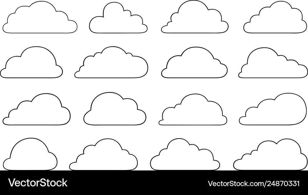 Set different clouds Set different clouds Vector Image