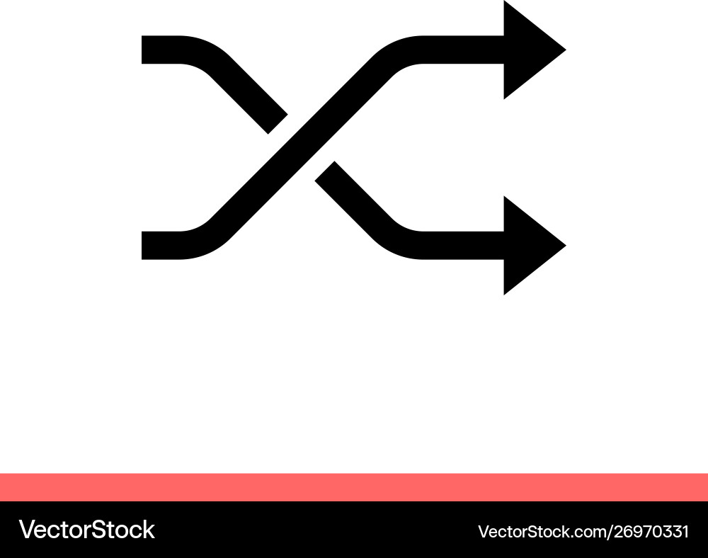 Shuffle icon for web or mobile app Shuffle icon for web or mobile app vector image