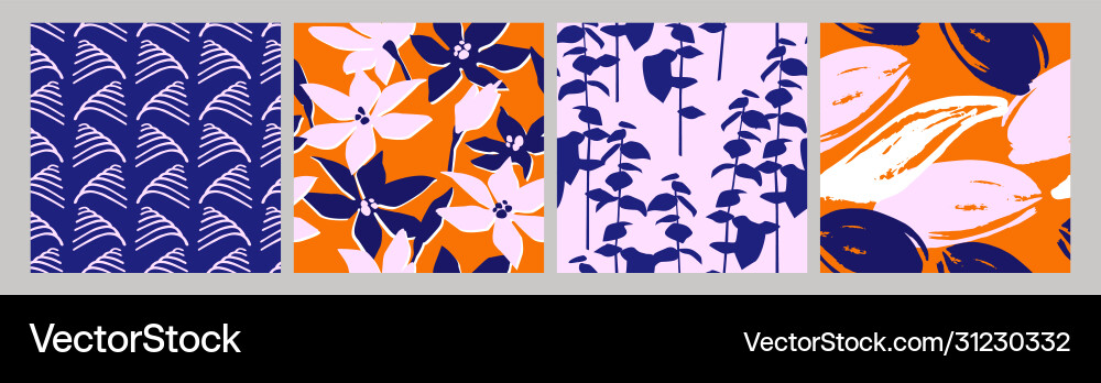 Artistic set seamless patterns with abstract Artistic set seamless patterns with abstract vector image