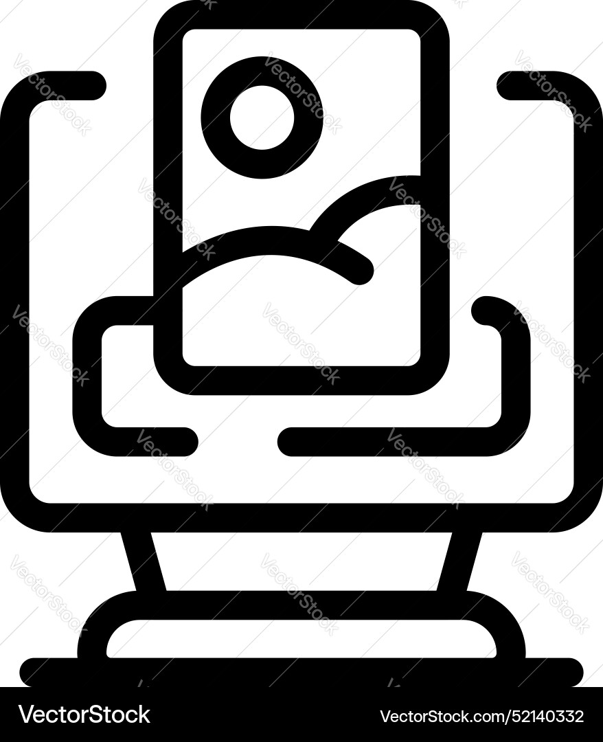 Computer displaying image editing software Computer displaying image editing software Vector Image