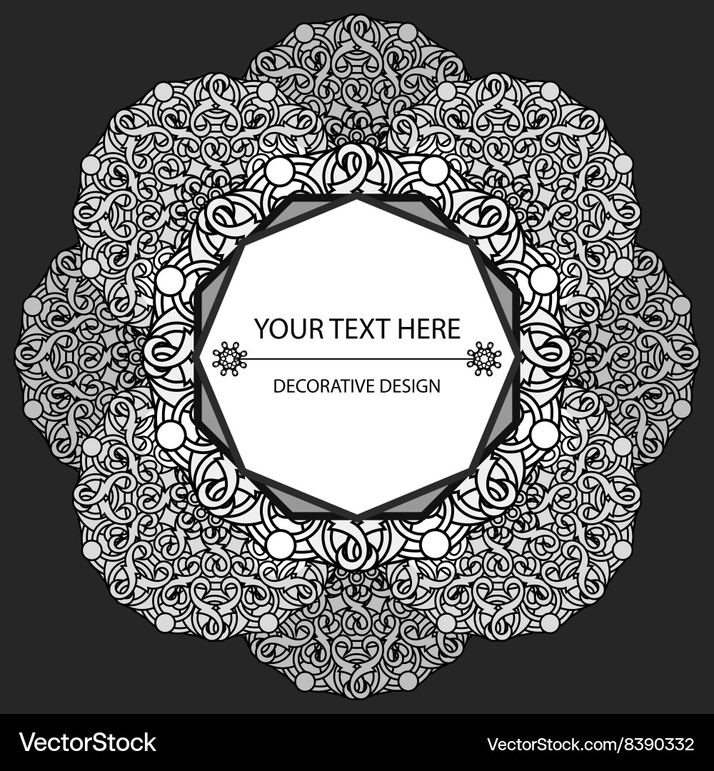 Decorative design element with a circular vector image