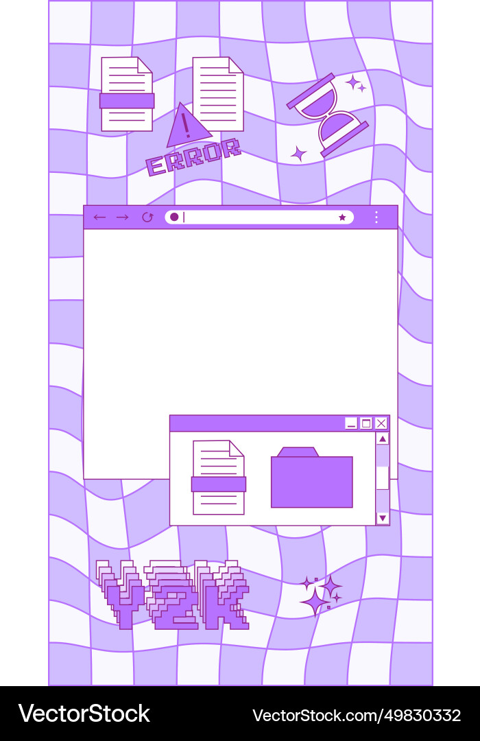 Design with pc elements user interface Design with pc elements user interface vector image