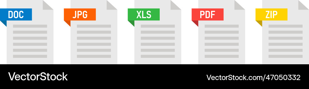 Document Formats & Extensions Vector Image