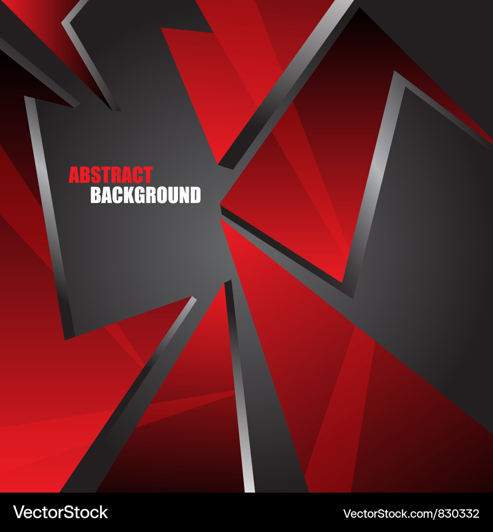 Dynamic Red Geometric Background vector image