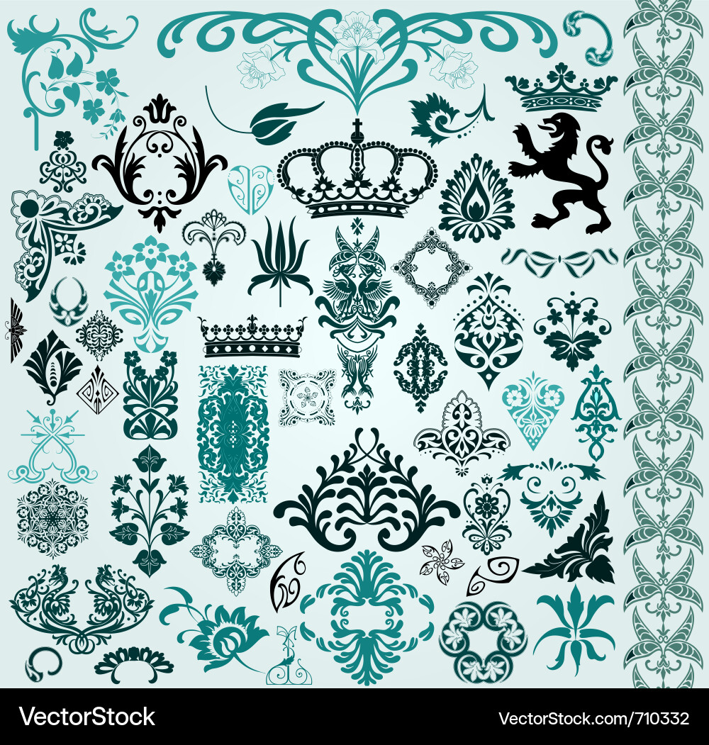 Floral Swirls Wallpaper Vector Image