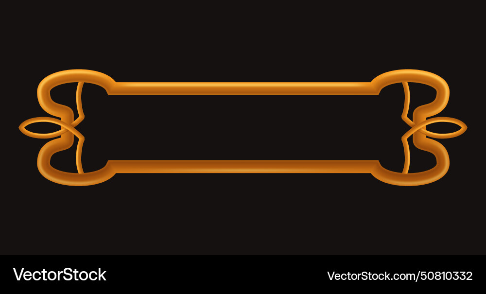 Frame medieval game ui metallic title banner Frame medieval game ui metallic title banner vector image