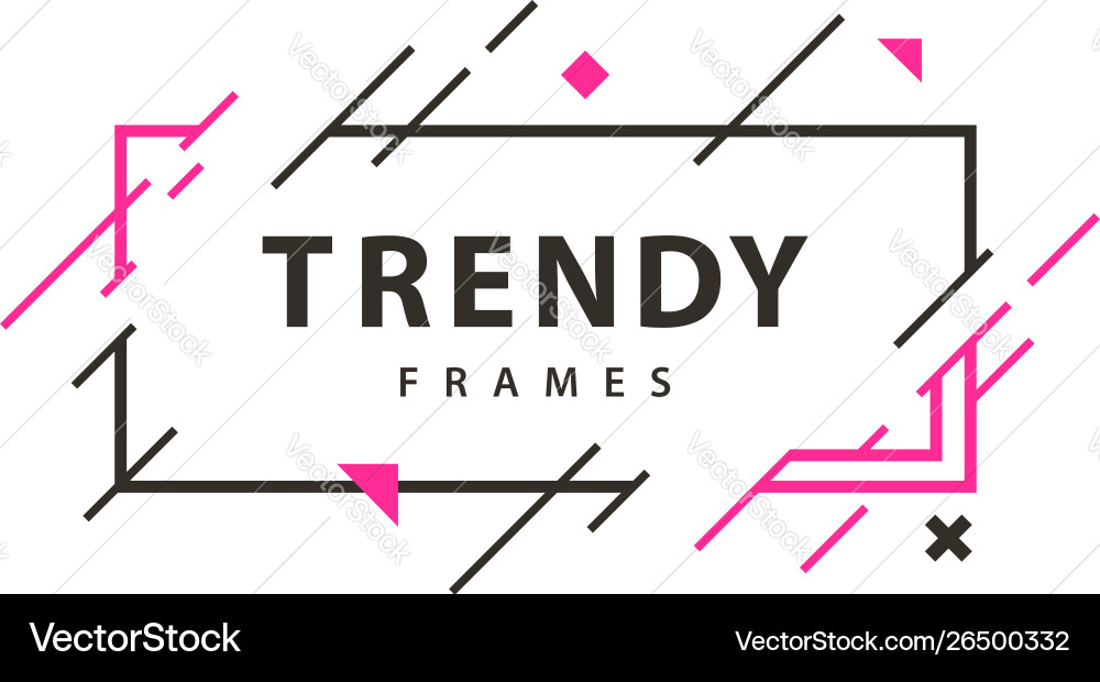 Geometric Line Frames Vector Image