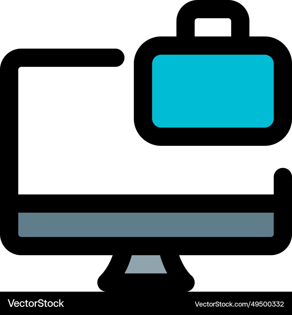 Important document stored in laptop folder Vector Image