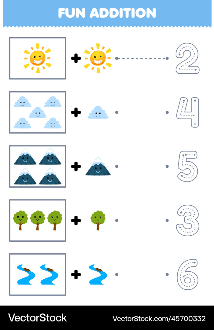 Kids Counting & Addition Game vector image