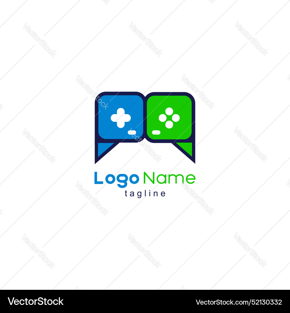 Message game logo design Message game logo design Vector Image