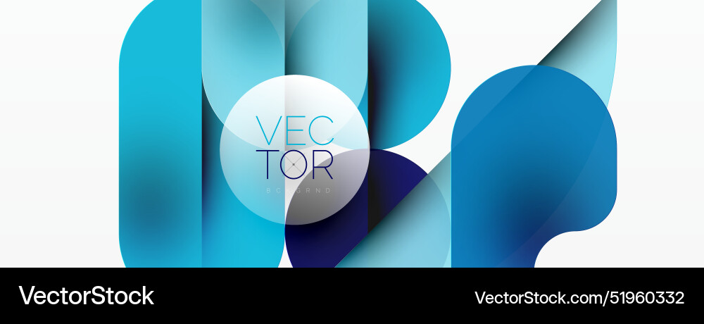 Minimal round shapes geometric abstract background Vector Image