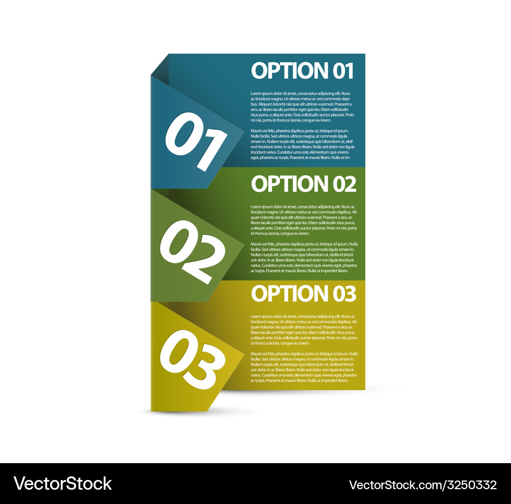 Paper Progress Options - Colorful Background Vector Image