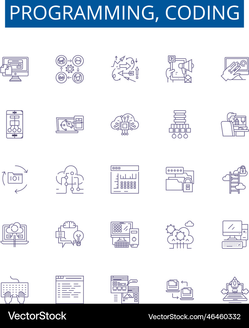 Programmierung Kodierungszeilensymbole Zeichen set design Programmierung Kodierungszeilensymbole Zeichen set design vektorbild