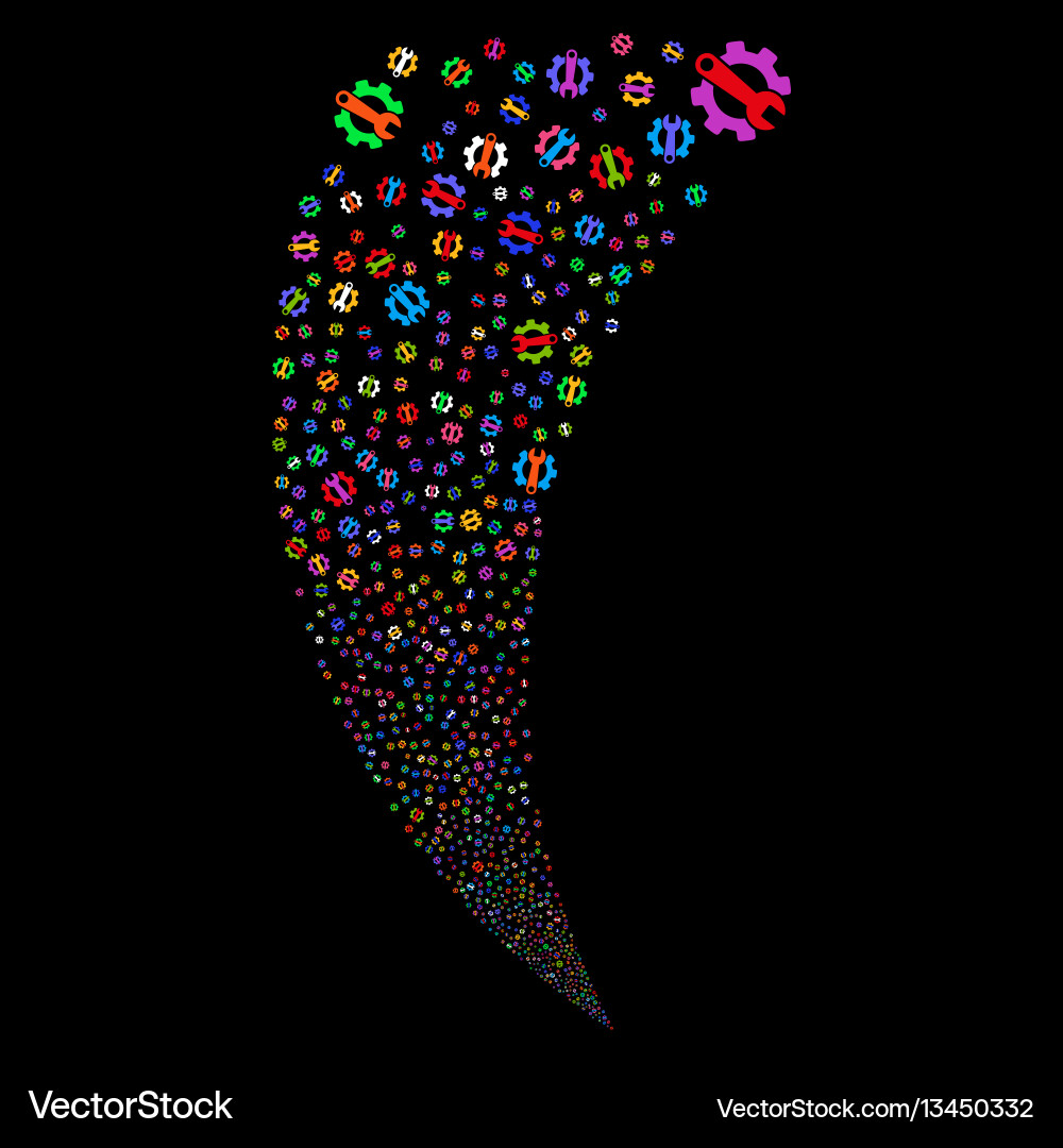 Service tools random stream Service tools random stream vector image
