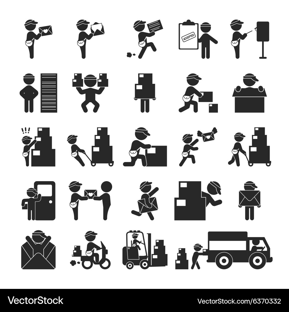 Set of postman eps10 format vector image