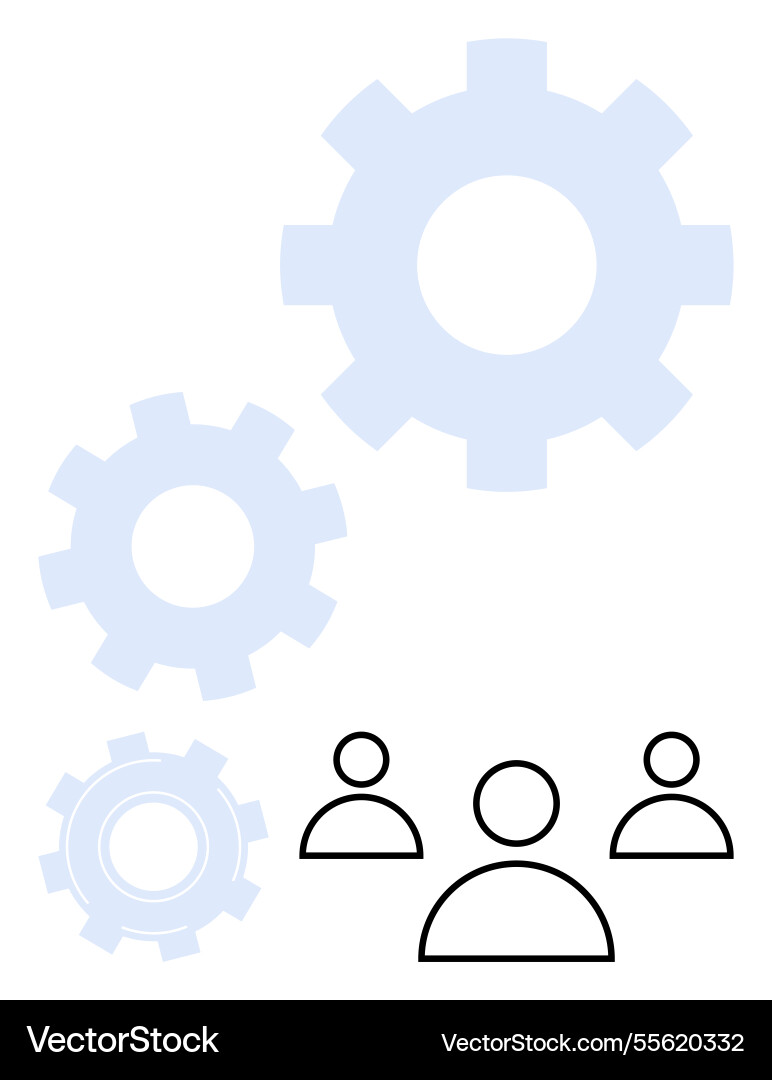 Team collaboration and workflow configuration Team collaboration and workflow configuration vector image