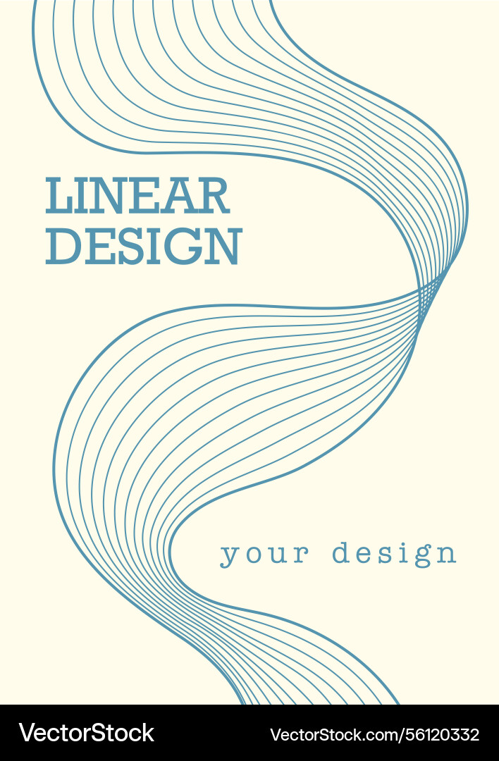Wavy line design dynamic wave linear vector image