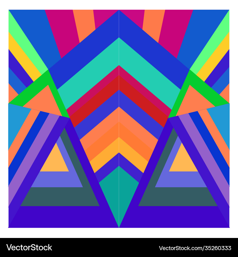Colorful geometric and curve background pattern vector image
