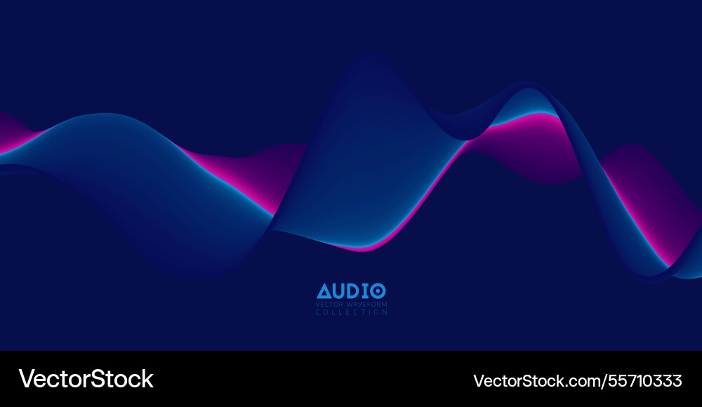 Gradient sound wave abstract background colorful Gradient sound wave abstract background colorful vector image