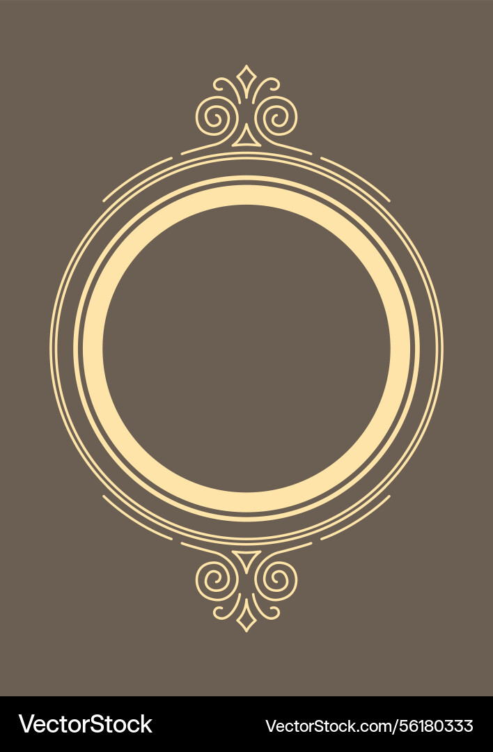 Line curl frame modern decorative linear Line curl frame modern decorative linear vector image