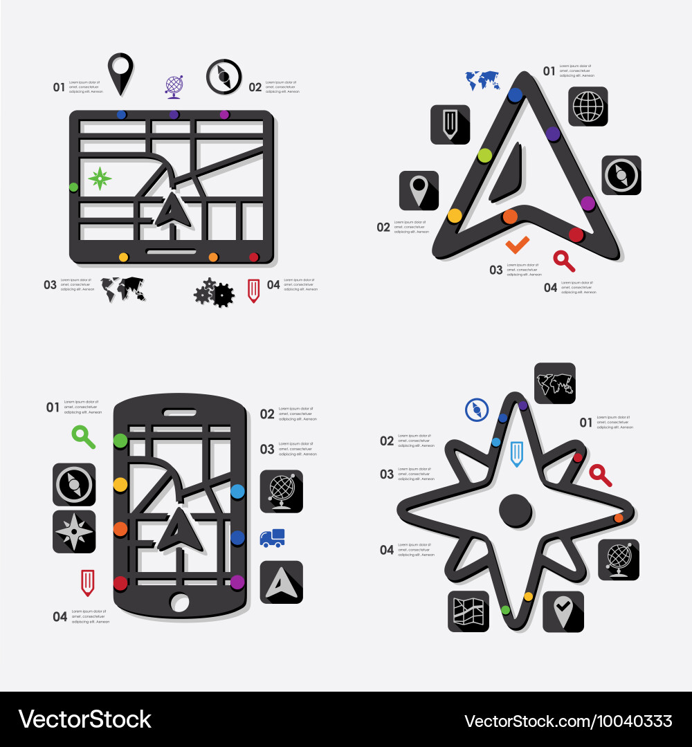 Navigation infographic Vector Image