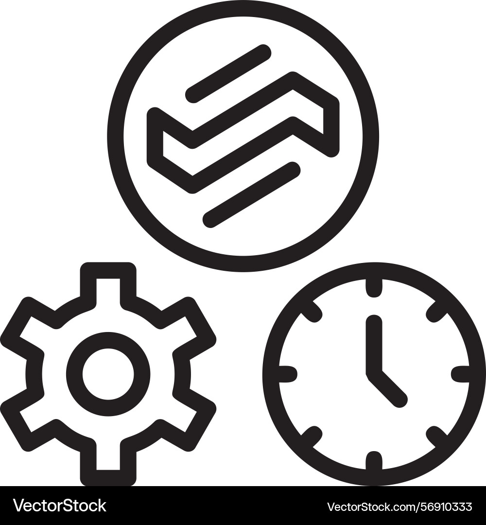 Quick wave linear style icon design Vector Image