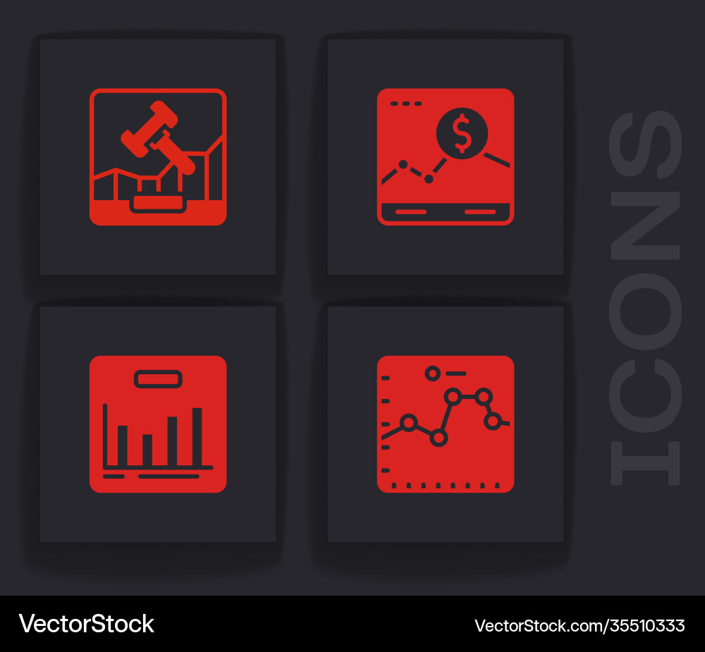 Set browser with growth graph online internet Set browser with growth graph online internet Vector Image