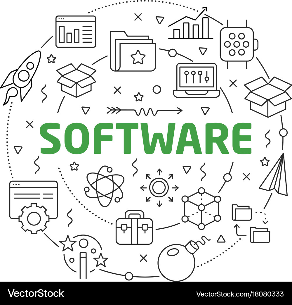 Software linear slide vector image