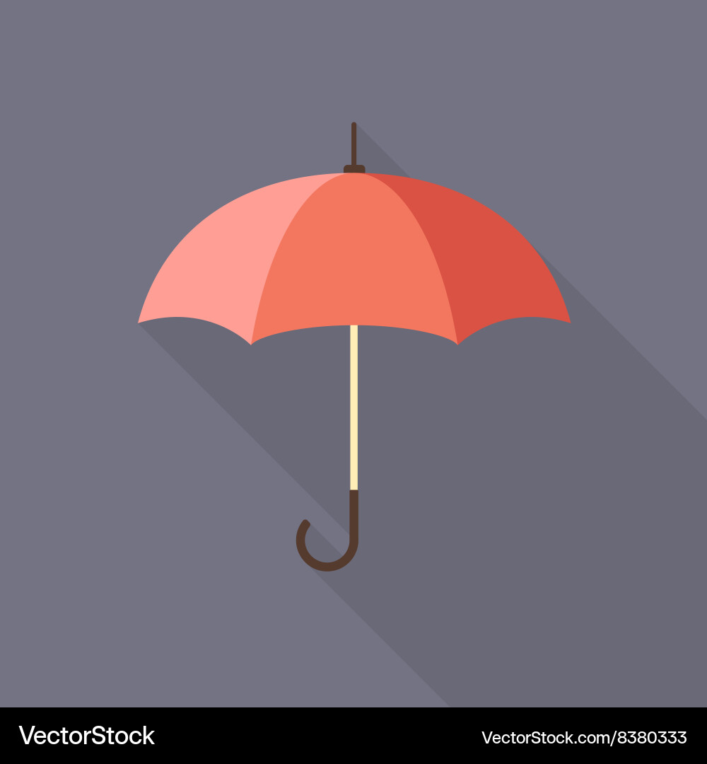 Umbrella flat icon Royalty Free Vector Image - VectorStock