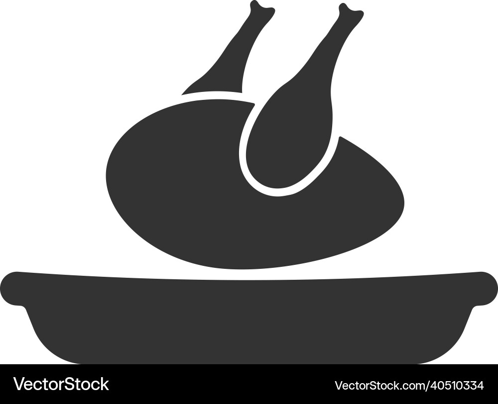 Chicken fry grill icon design Chicken fry grill icon design Vector Image