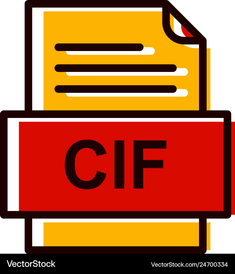 Cif file document icon Vector Image