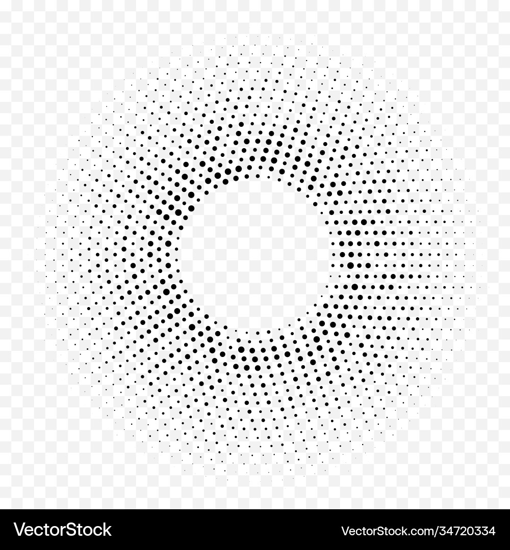 Circle halftone geometric dotted gradient pattern vector image