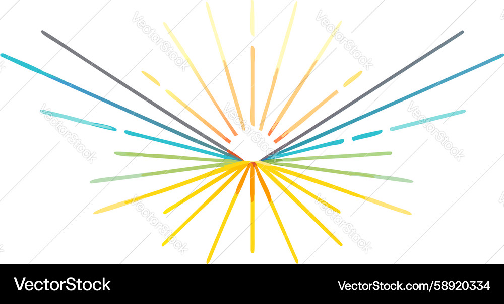 Exploding sunburst with dynamic radiating rays Vector Image