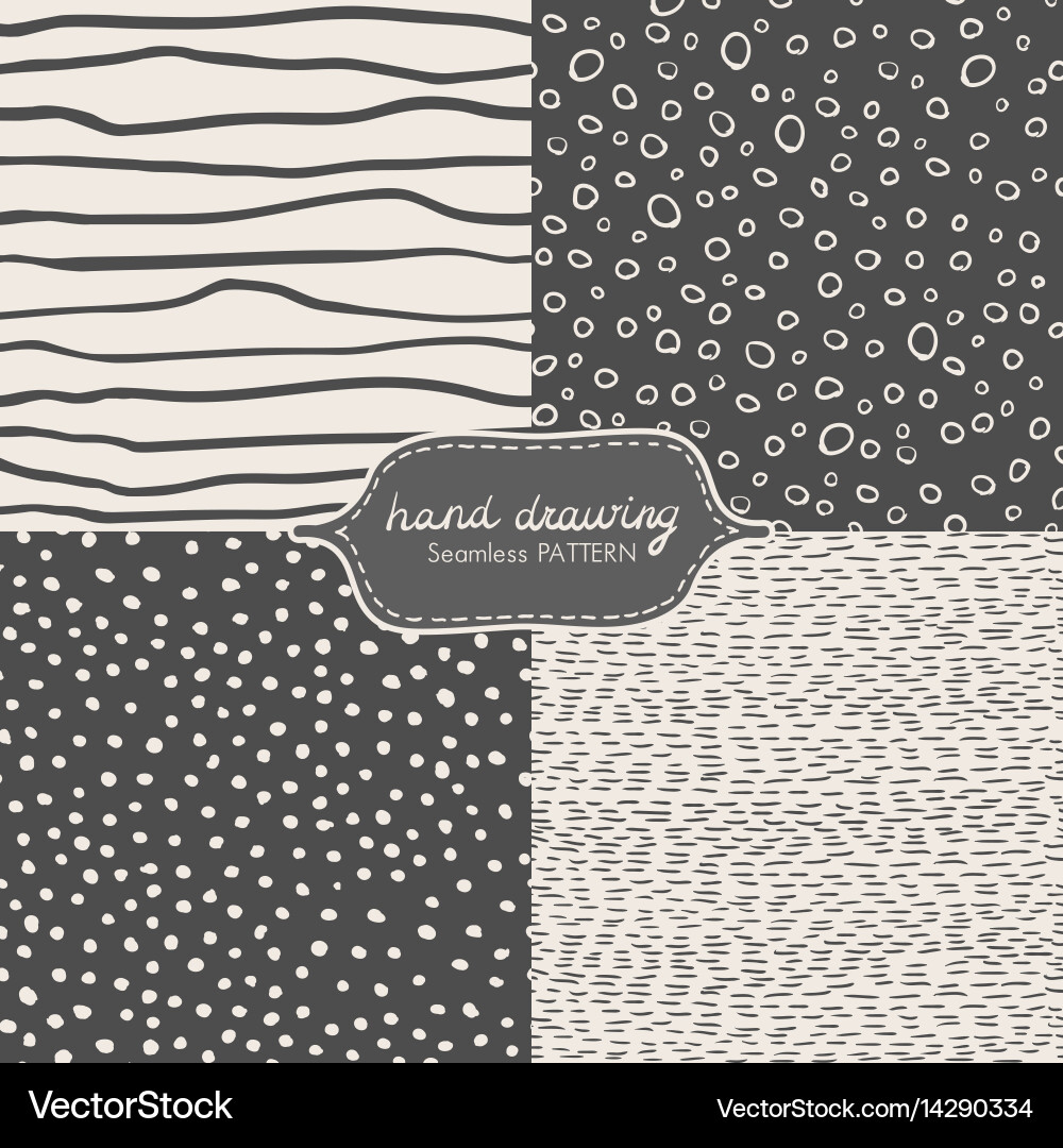 Hand drawing seamless pattern with dash scribble Vector Image