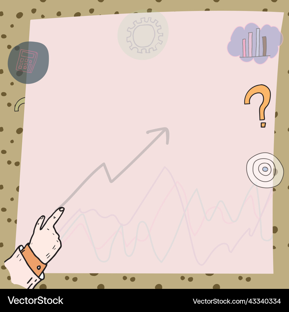 Hand pointing on important messages with arrows Hand pointing on important messages with arrows Vector Image