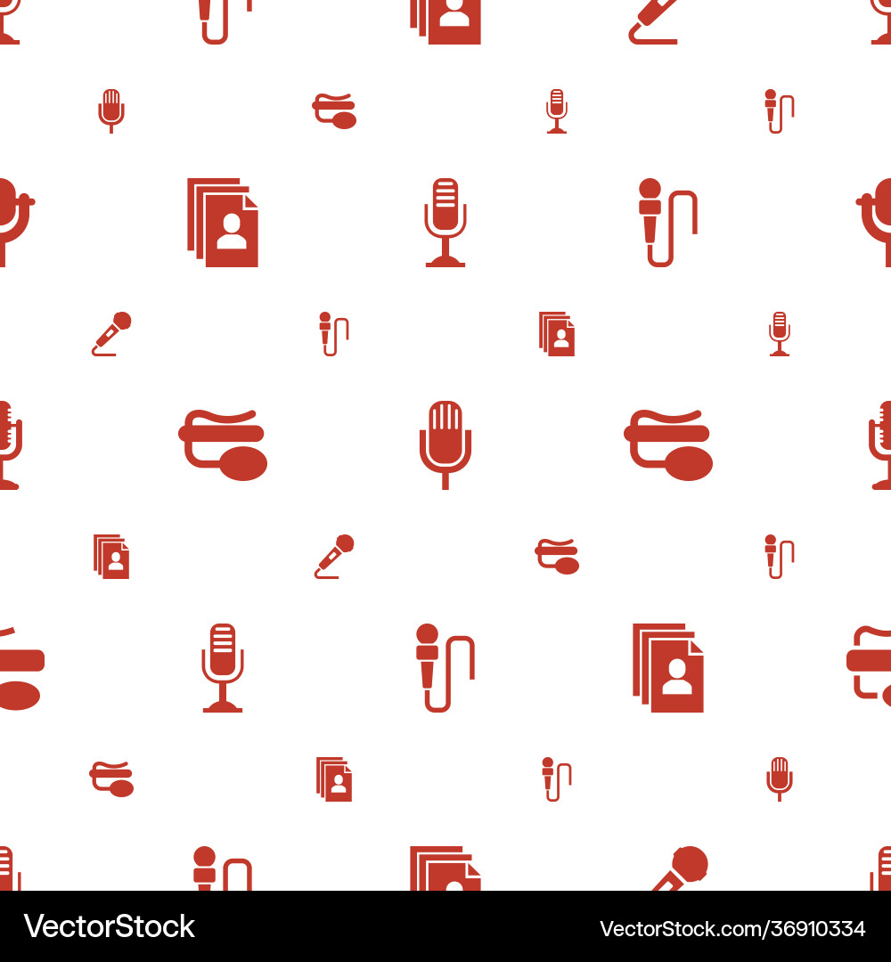 Interview icons pattern seamless white background vector image